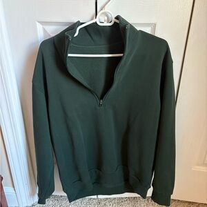 Lululemon Steady State Green Half-Zip Sweatshirt